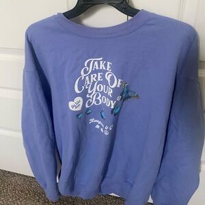 Honeymoon and Co Ariana Grande take care of your body purple sweatshirt